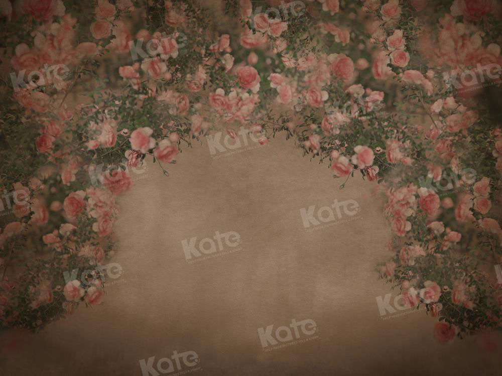 Kate Retro Dark Floral Arch Backdrop for Photography