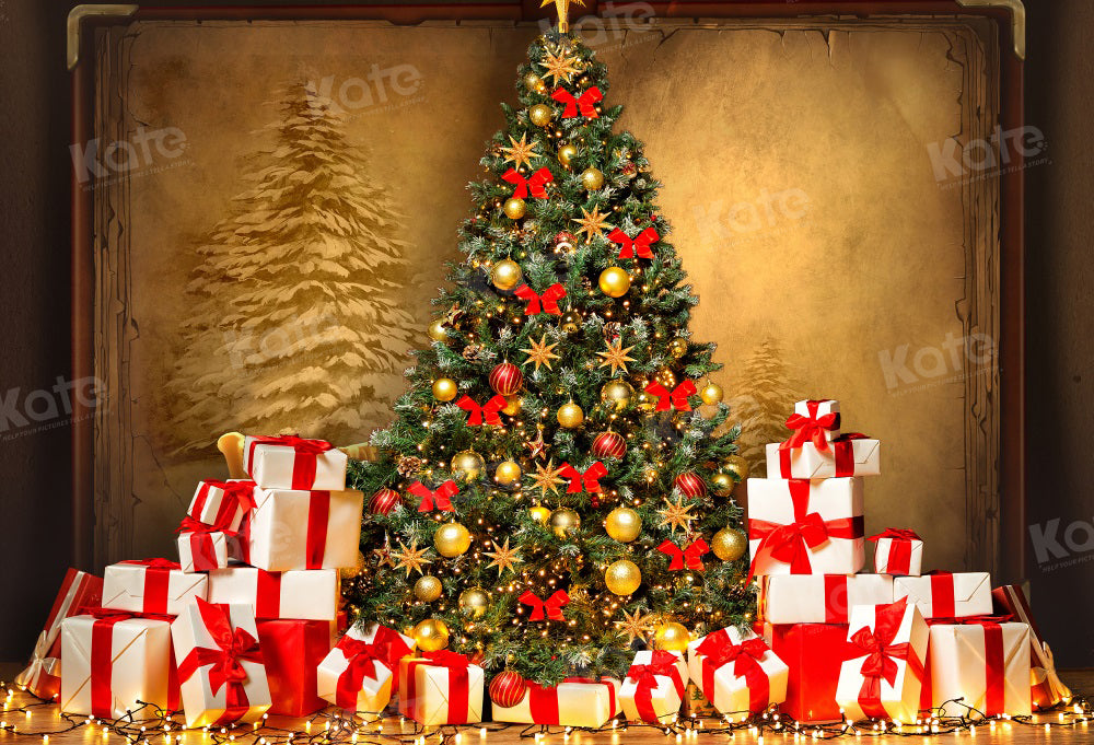 Kate Christmas Tree Magic Book Gifts Backdrop for Photography - Kate Backdrop AU