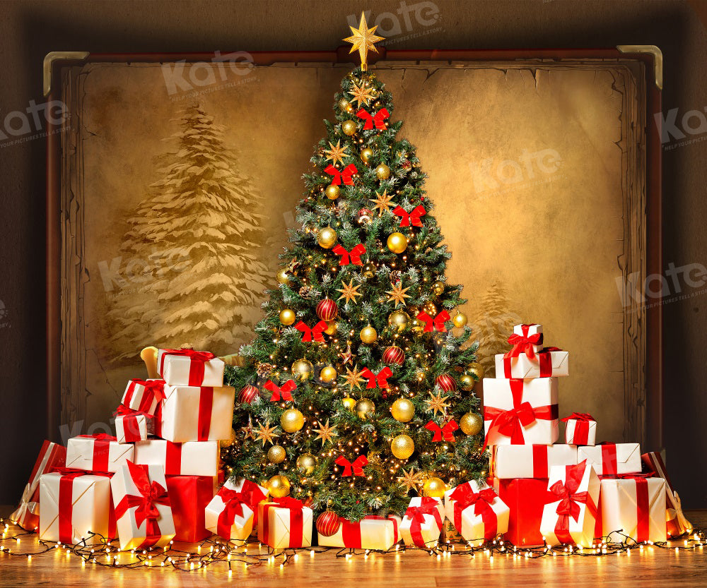 Kate Christmas Tree Magic Book Gifts Backdrop for Photography - Kate Backdrop AU
