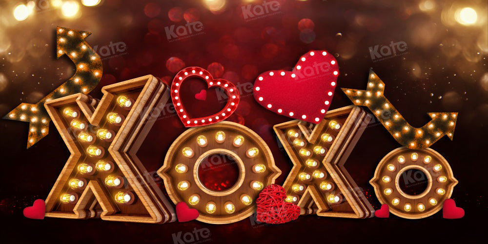 Kate Valentine's Day XOXO Light Backdrop for Photography - Kate Backdrop AU