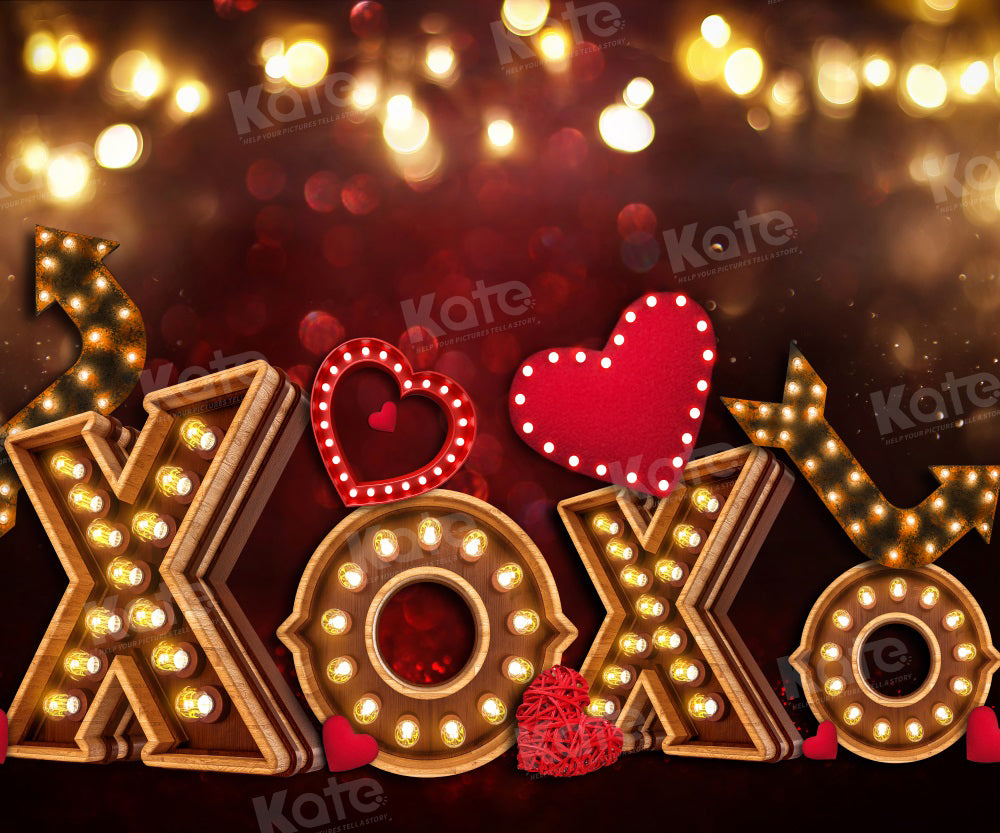 Kate Valentine's Day XOXO Light Backdrop for Photography - Kate Backdrop AU