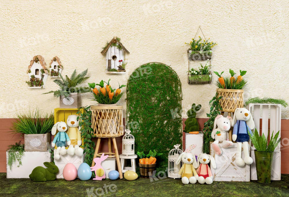 Kate Spring/Easter Bunny Backdrop Flower Egg Designed by Emetselch