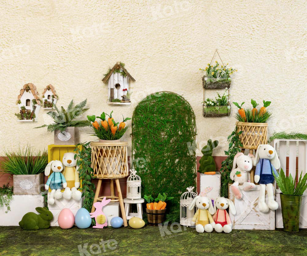 Kate Spring/Easter Bunny Backdrop Flower Egg Designed by Emetselch - Kate Backdrop AU