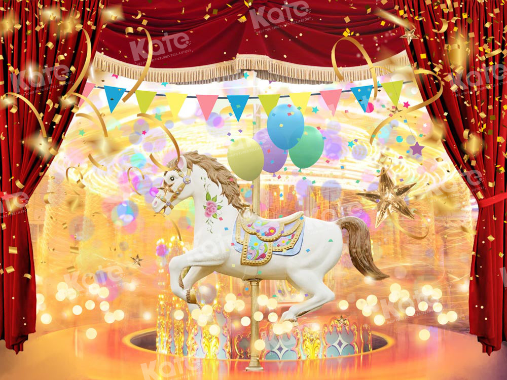 Kate Playground Carousel Backdrop Designed by GQ - Kate Backdrop AU
