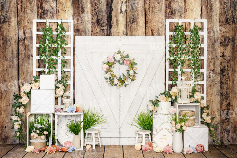 Kate Spring Easter Flower Barn Backdrop Designed by Emetselch