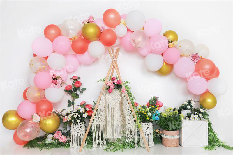 Kate Spring Backdrop Floral Balloon Tent for Photography