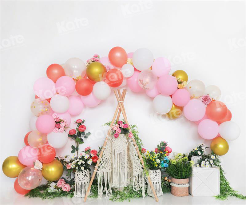 Kate Spring Backdrop Floral Balloon Tent for Photography