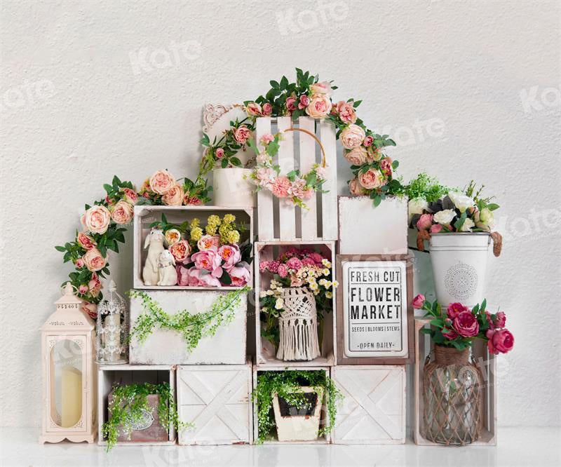 Kate Spring Flower Market Backdrop for Photography