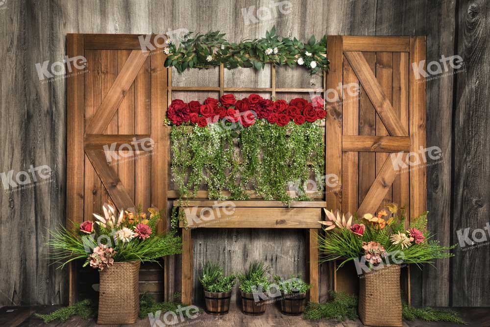 Kate Rose Vine Retro Wood Backdrop Designed by Emetselch - Kate Backdrop AU