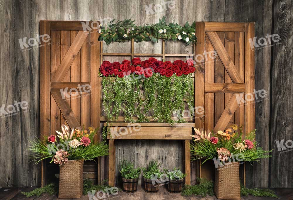 Kate Rose Vine Retro Wood Backdrop Designed by Emetselch - Kate Backdrop AU