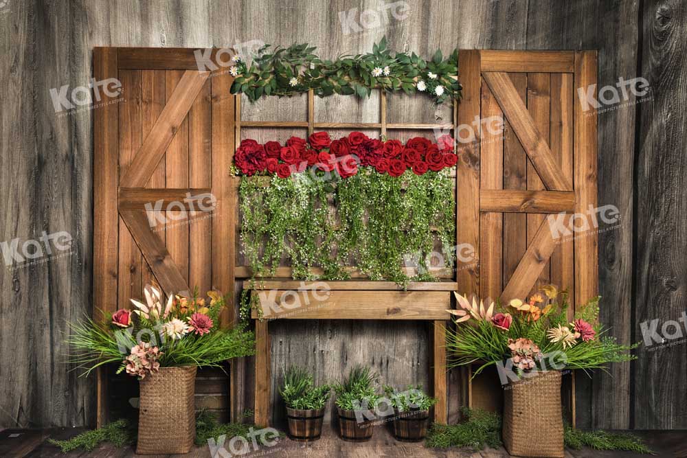 Kate Rose Vine Retro Wood Backdrop Designed by Emetselch - Kate Backdrop AU