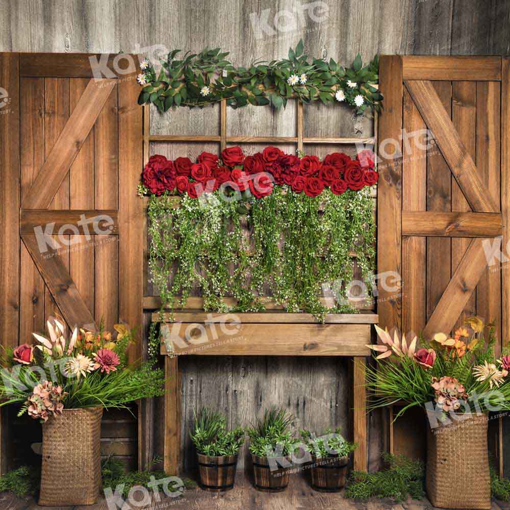 Kate Rose Vine Retro Wood Backdrop Designed by Emetselch - Kate Backdrop AU