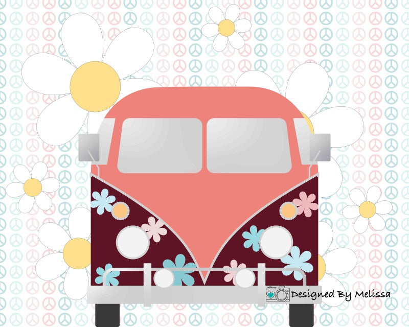 Kate Groovy Peace Backdrop Designed by Melissa King - Kate Backdrop AU