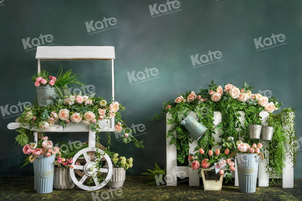 Kate Green Spring Backdrop Grassland Flowers Designed by Emetselch