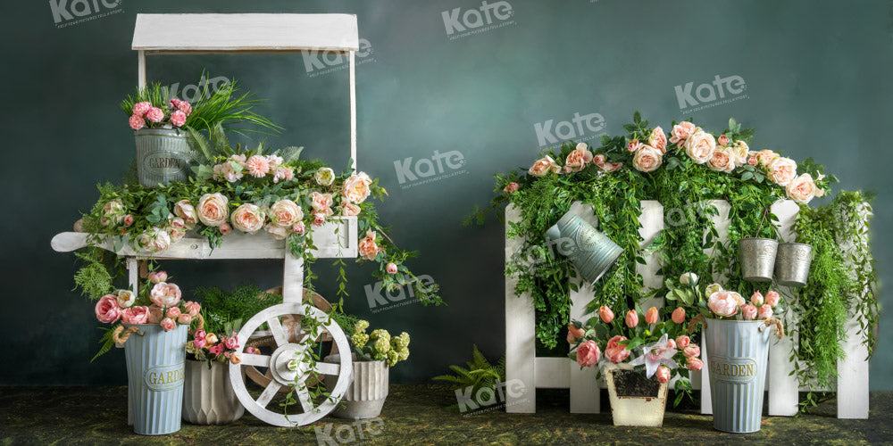 Kate Green Spring Backdrop Grassland Flowers Designed by Emetselch