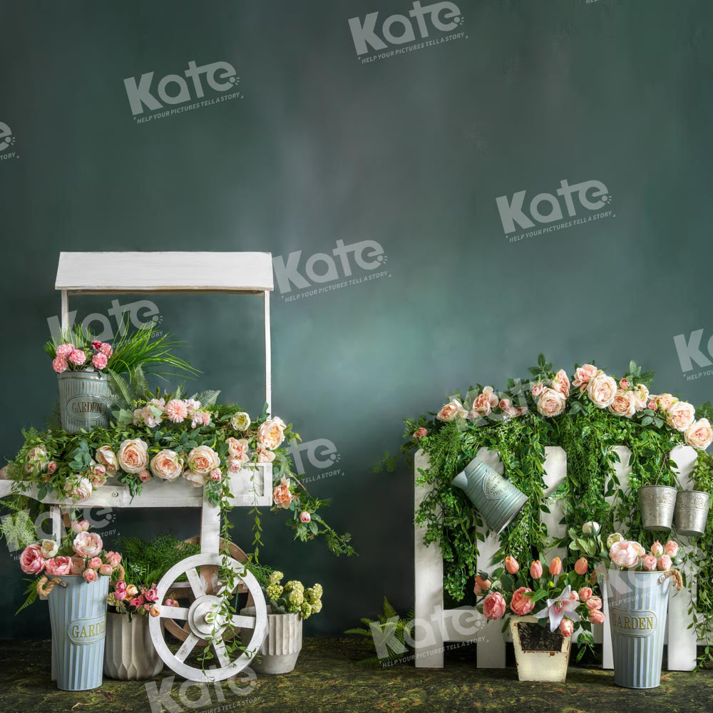 Kate Green Spring Backdrop Grassland Flowers Designed by Emetselch