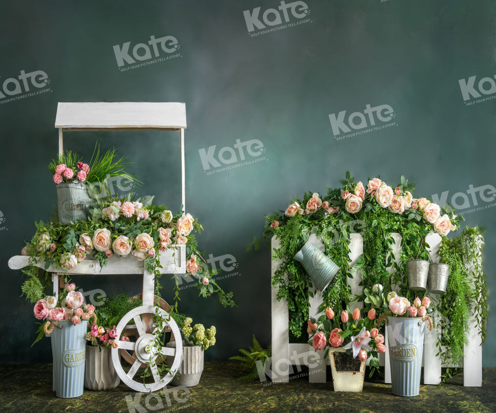 Kate Green Spring Backdrop Grassland Flowers Designed by Emetselch - Kate Backdrop AU