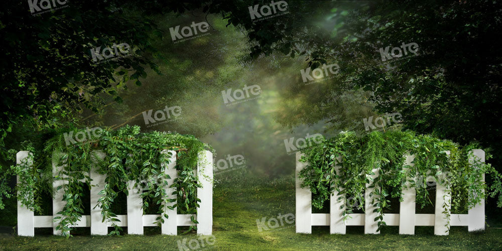 Kate Spring Green Fence Backdrop Designed by Emetselch