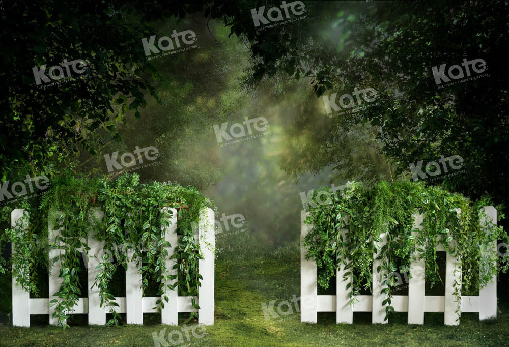 Kate Spring Green Fence Backdrop Designed by Emetselch
