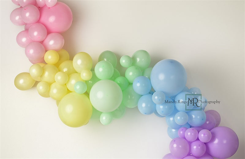 Kate Pastel Rainbow Garland Backdrop Designed by Mandy Ringe Photography - Kate Backdrop AU