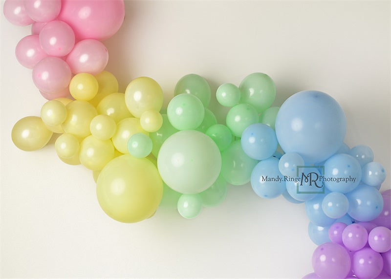 Kate Pastel Rainbow Garland Backdrop Designed by Mandy Ringe Photography - Kate Backdrop AU