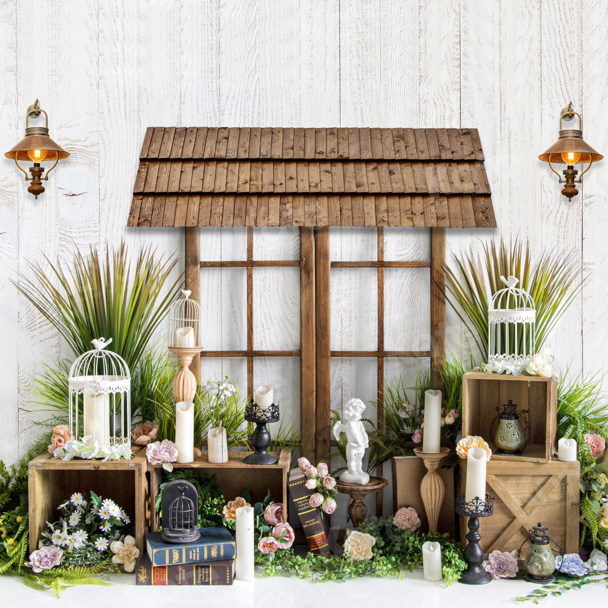 Kate Spring/Easter Backdrop Green Plants for Photography - Kate Backdrop AU