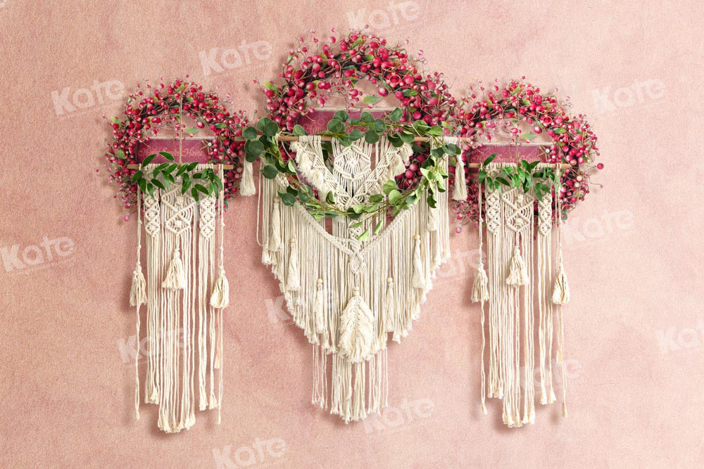 Kate Boho Flower Backdrop Spring Tapestry Designed by Chain Photography