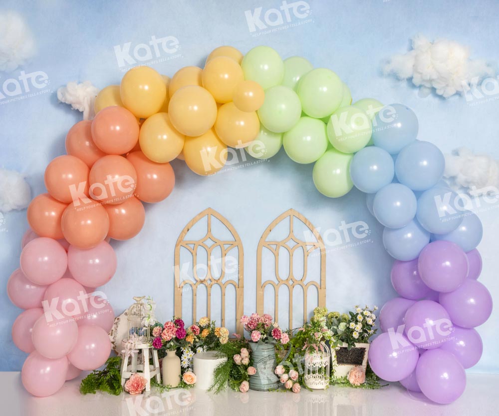 Kate Balloon Garden Backdrop Sky Cake Smash Designed by Emetselch