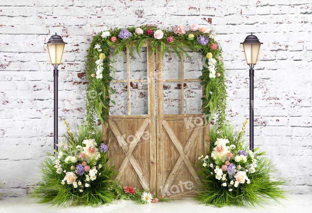 Kate Spring Backdrop Door Green Plants Designed by Emetselch - Kate Backdrop AU