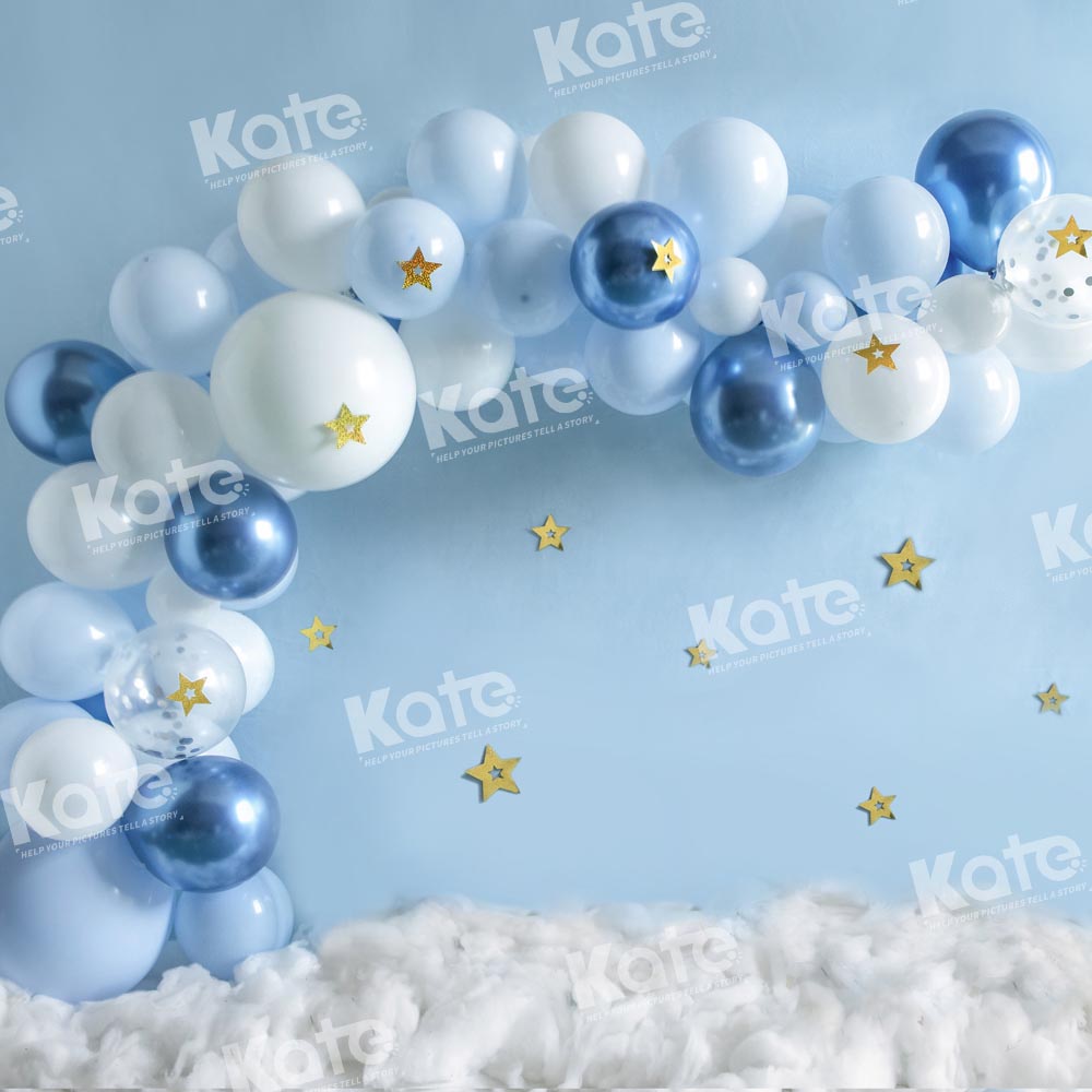 Kate Blue Balloon Party Backdrop Designed by Emetselch - Kate Backdrop AU