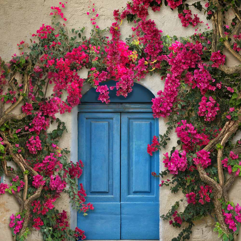 Kate Spring Door Backdrop Flower Wall Designed by Chain Photography