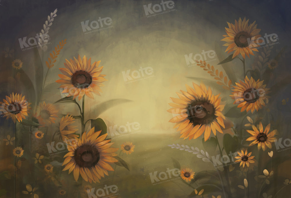 Kate Painting Sunflower Light Backdrop Designed by GQ - Kate Backdrop AU