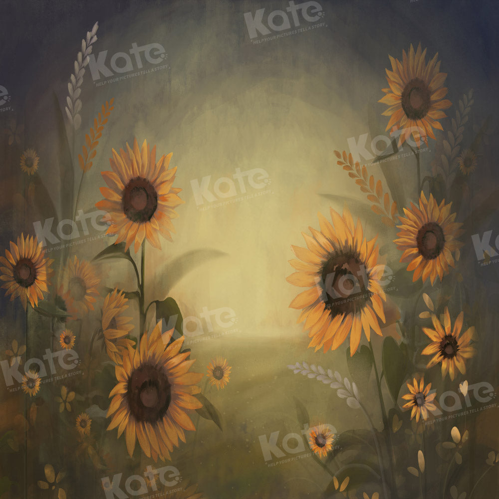 Kate Painting Sunflower Light Backdrop Designed by GQ - Kate Backdrop AU