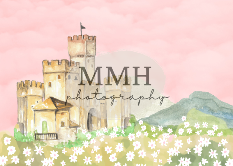 Kate Pink Princess Castle Backdrop Flower Designed by Melissa McCraw-Hummer