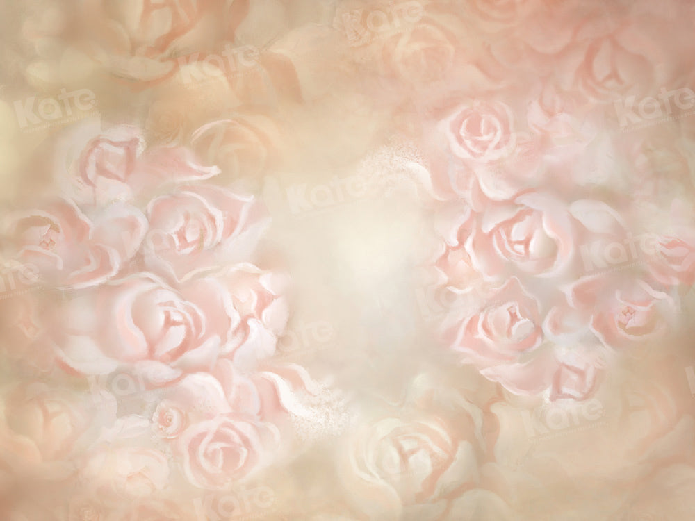 Kate Beige Pink Floral Backdrop Portrait Fine Art Designed by GQ - Kate Backdrop AU