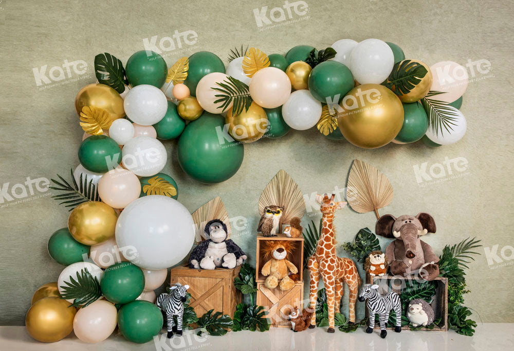 Kate Balloon Forest Backdrop Animal Party Designed by Emetselch - Kate Backdrop AU