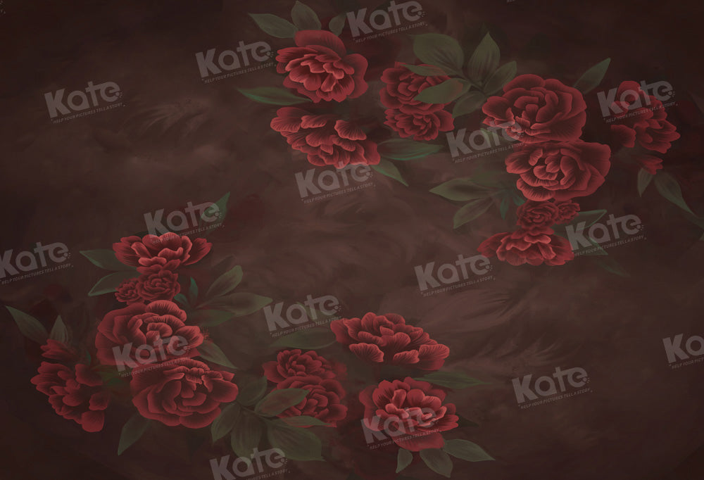 Kate Red Rose Backdrop Portrait Floral Designed by GQ