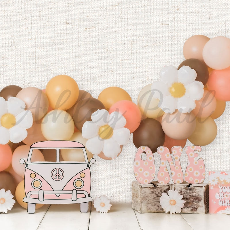 Kate Peace Balloon Backdrop 1st Birthday Designed by Ashley Paul - Kate Backdrop AU