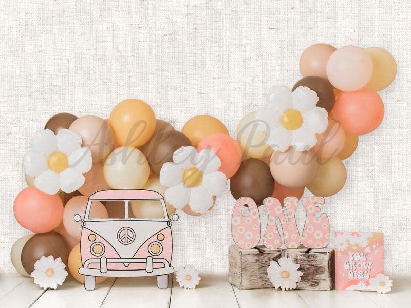 Kate Peace Balloon Backdrop 1st Birthday Designed by Ashley Paul - Kate Backdrop AU