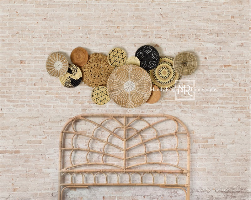 Kate Boho Headboard with Baskets Backdrop Designed by Mandy Ringe Photography