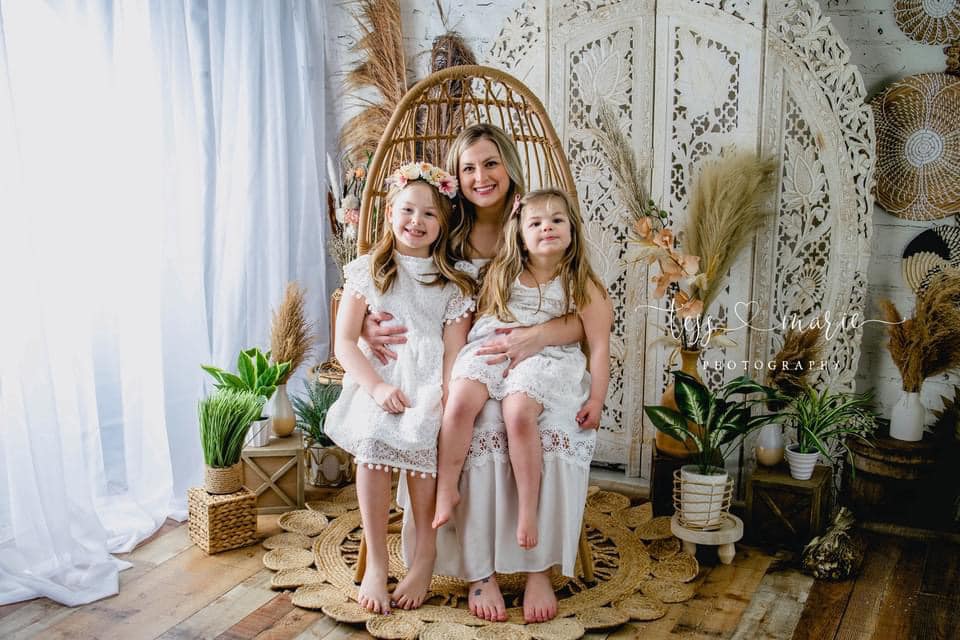 Kate Boho Screen with Pampas Grass Backdrop Designed by Mandy Ringe Photography