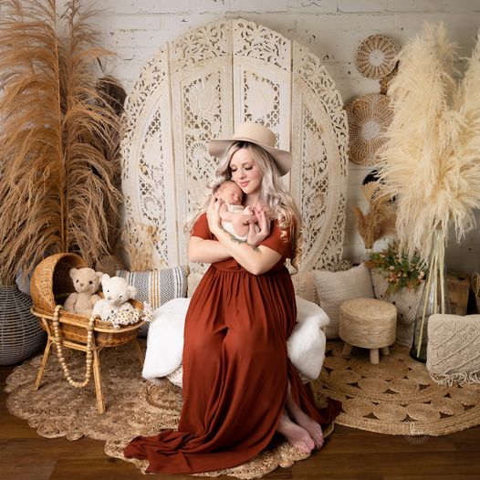 Kate Boho Screen with Pampas Grass Backdrop Designed by Mandy Ringe Photography - Kate Backdrop AU