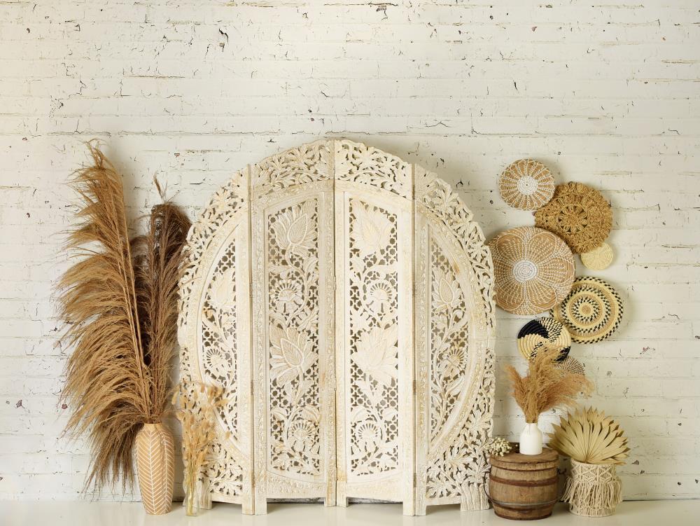 Kate Boho Screen with Pampas Grass Backdrop Designed by Mandy Ringe Photography - Kate Backdrop AU