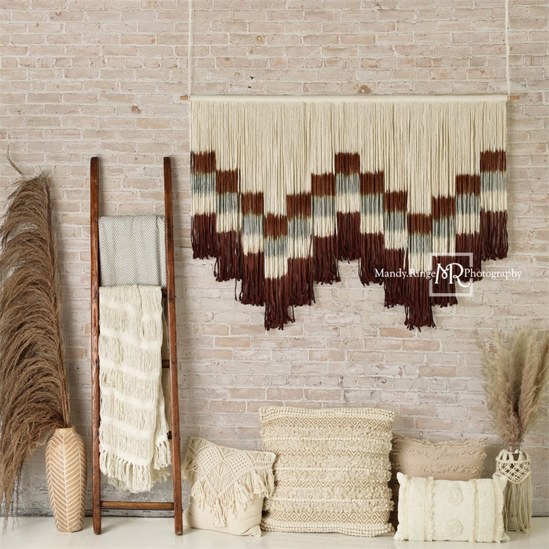 Kate Southwest Boho Backdrop Macrame and Pampas Designed by Mandy Ringe Photography - Kate Backdrop AU