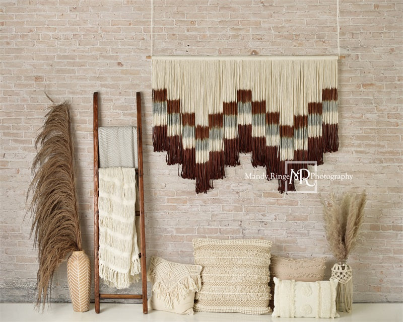 Kate Southwest Boho Backdrop Macrame and Pampas Designed by Mandy Ringe Photography - Kate Backdrop AU