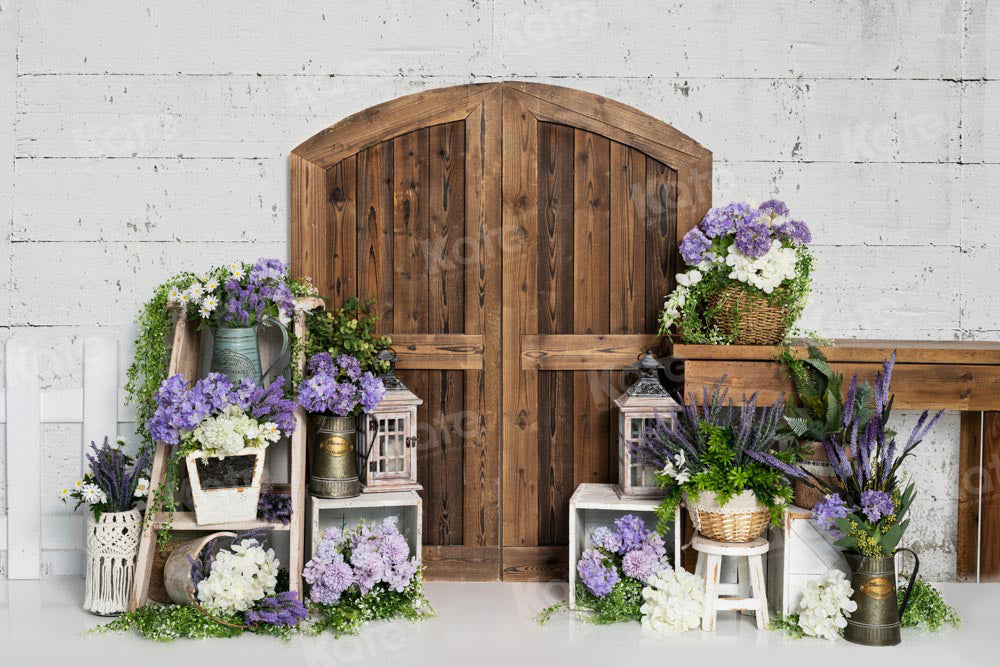 Kate Lavender Barn Door Backdrop Flower Designed by Emetselch