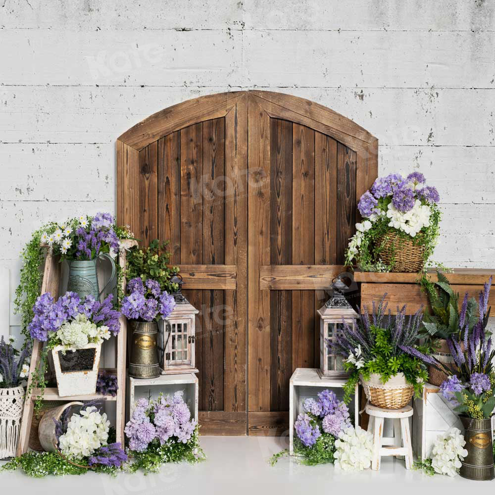 Kate Lavender Barn Door Backdrop Flower Designed by Emetselch - Kate Backdrop AU