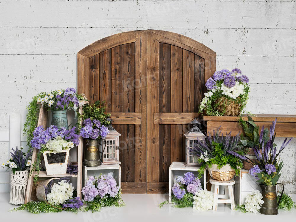 Kate Lavender Barn Door Backdrop Flower Designed by Emetselch - Kate Backdrop AU