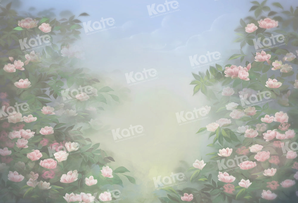 Kate Painting Spring Floral Backdrop Portrait Fine Art Light Blue Sky Designed by GQ - Kate Backdrop AU