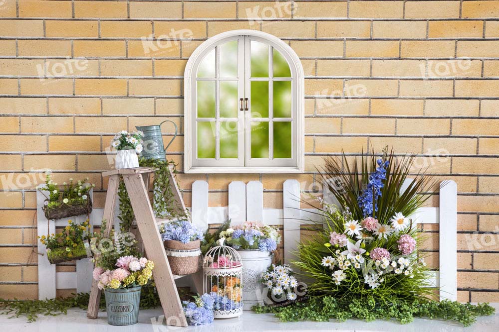 Kate Window Spring Backdrop Flowers Designed by Emetselch - Kate Backdrop AU